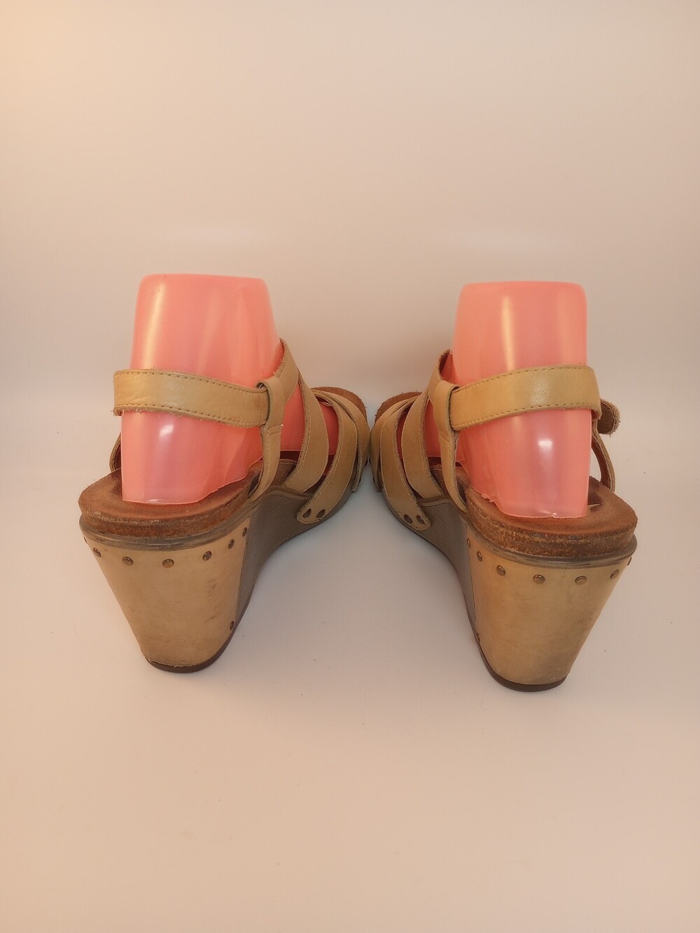 Dansko Women's Beige Leather Wedge Strappy Sandals Sz 39 US 8.5 - Picture 6 of 9